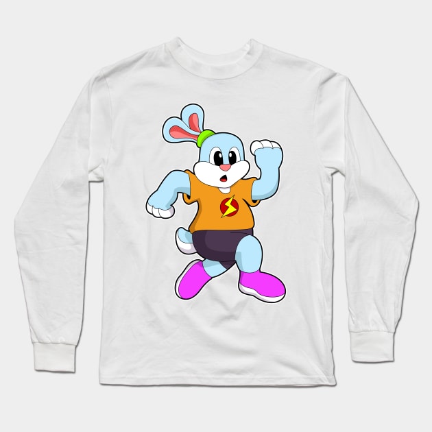 Rabbit at Running Long Sleeve T-Shirt by Markus Schnabel